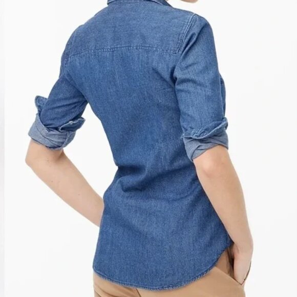 J Crew Factory Denim Shirt in Signature Fit - Picture 3 of 3